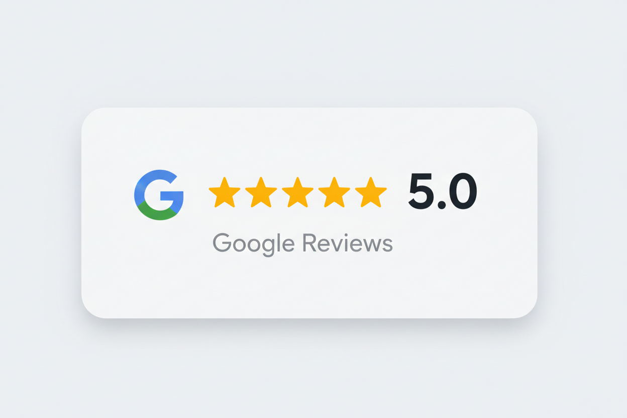 Google Reviews 5 Stars Badge - Propuesta 2