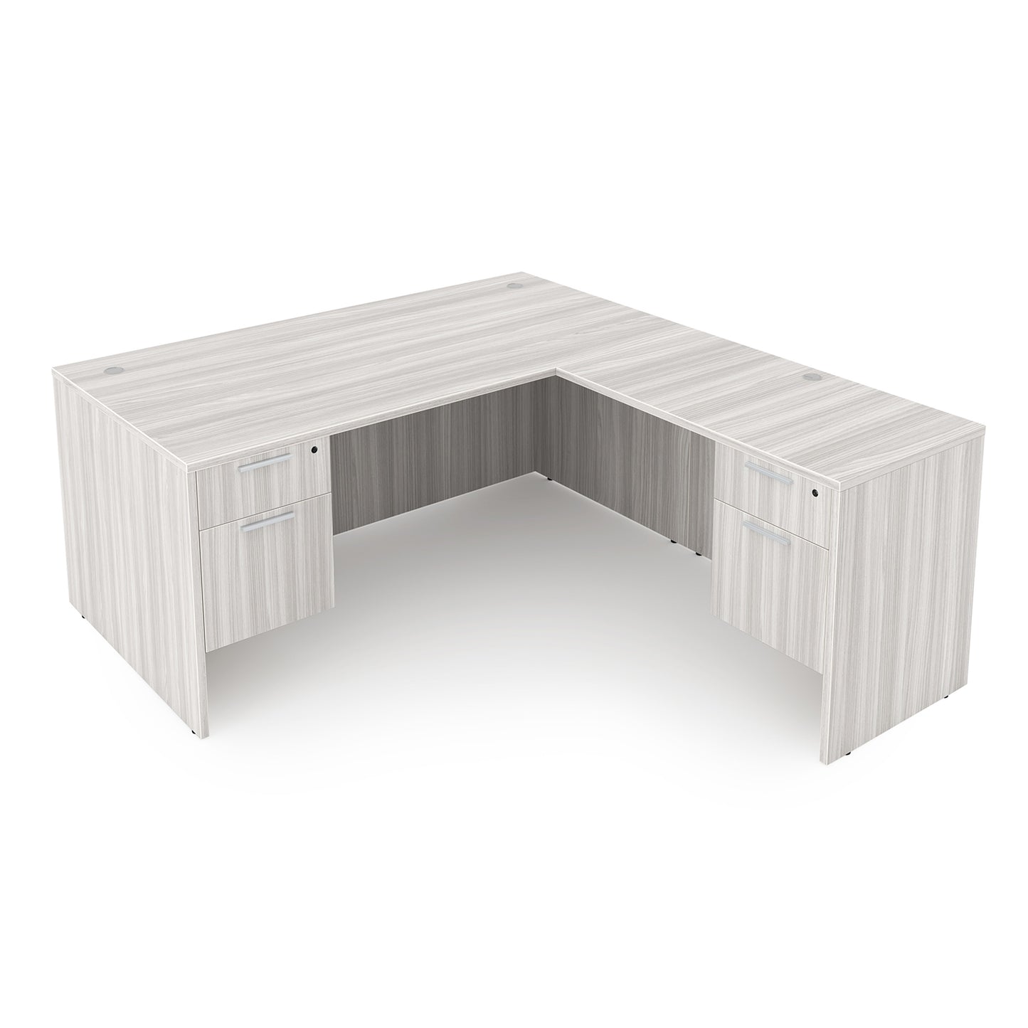 Rayne L-Shaped Desk with Double Suspended Pedestals, 66″ x 72″